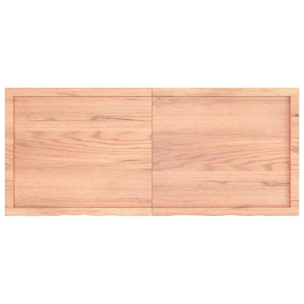 Bathroom Countertop Solid Oak Wood 140x60 cm Brown Live Edge