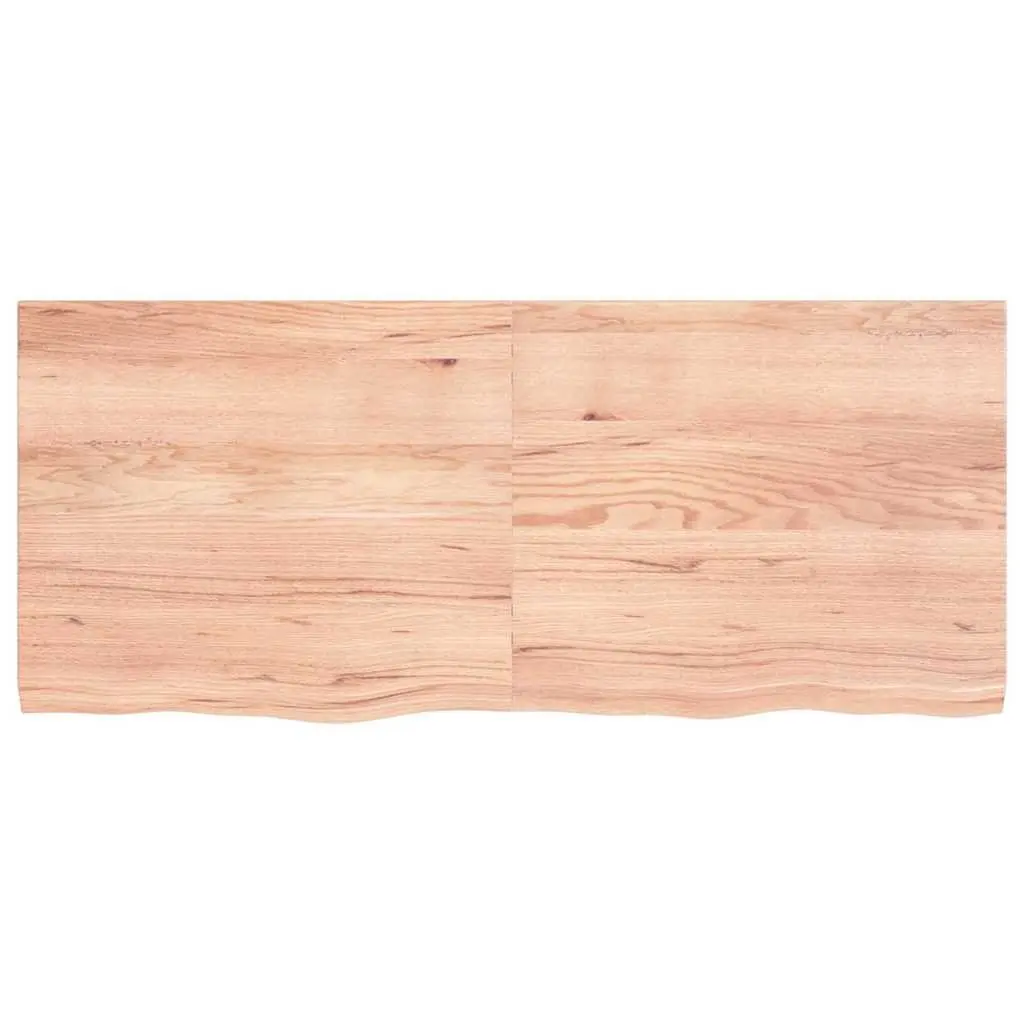 Bathroom Countertop Solid Oak Wood 140x60 cm Brown Live Edge