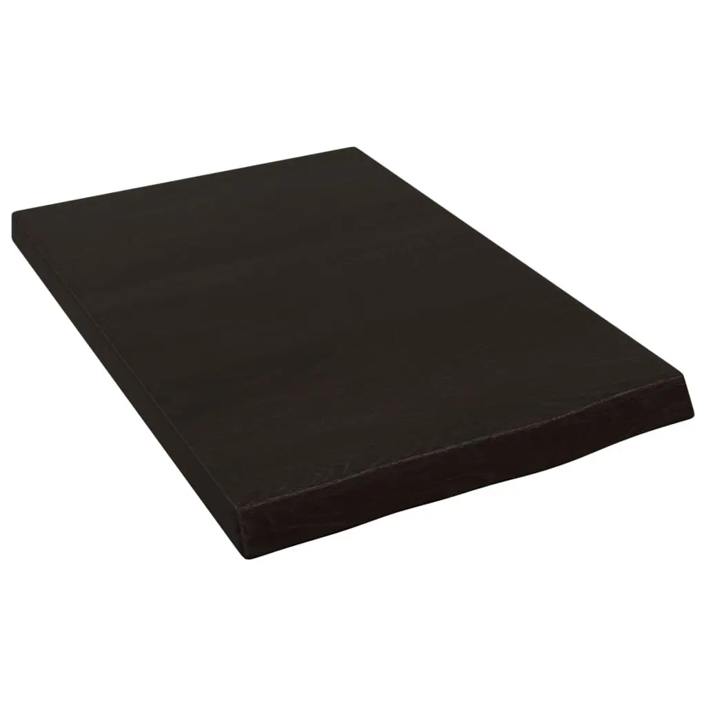 Solid Oak Bathroom Countertop with Dark Treated Finish