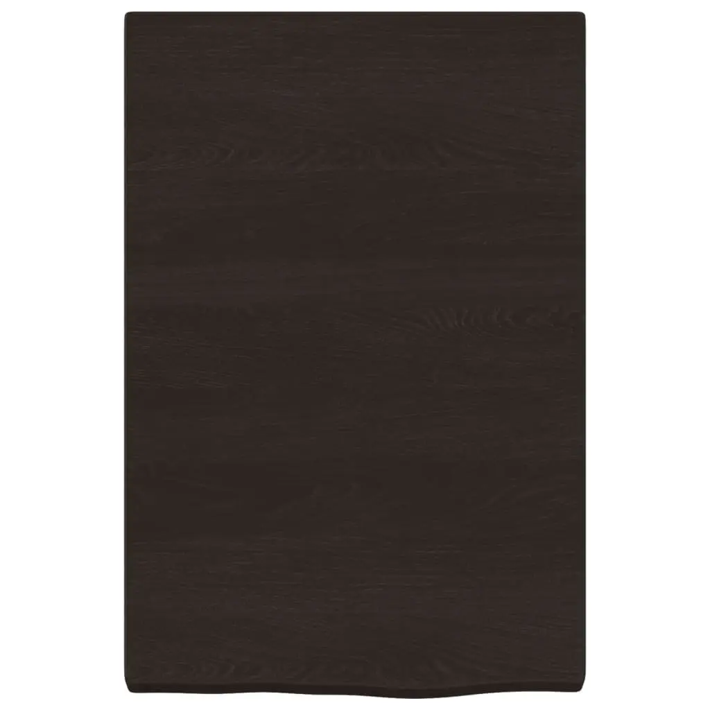 Solid Oak Bathroom Countertop with Dark Treated Finish