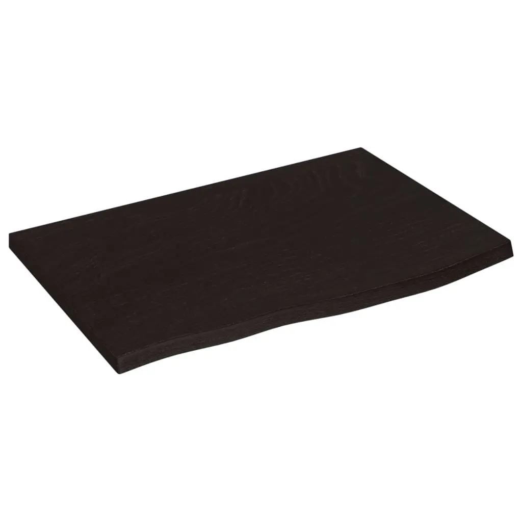 Solid Wood 60x40x4cm Bathroom Countertop with Live Edge