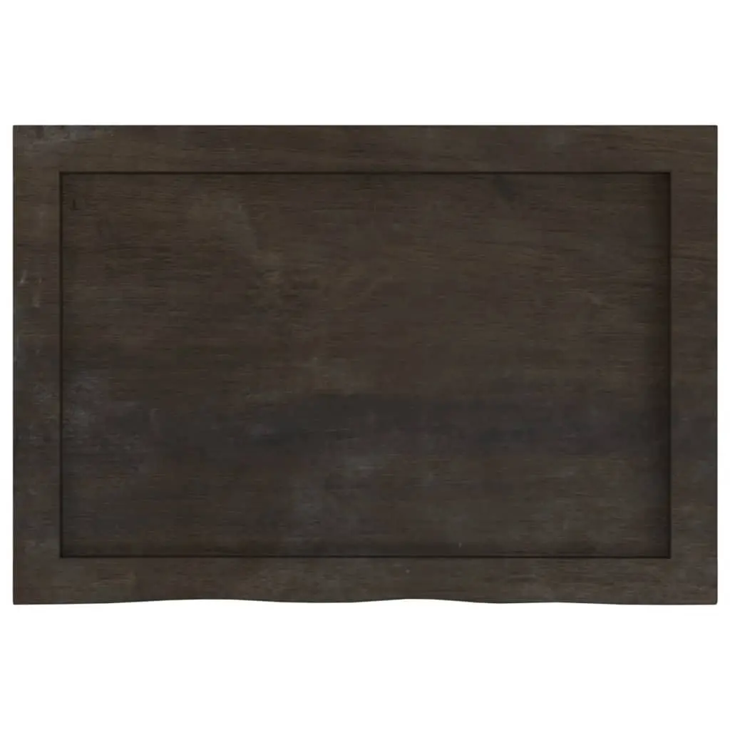 Solid Wood 60x40x4cm Bathroom Countertop with Live Edge