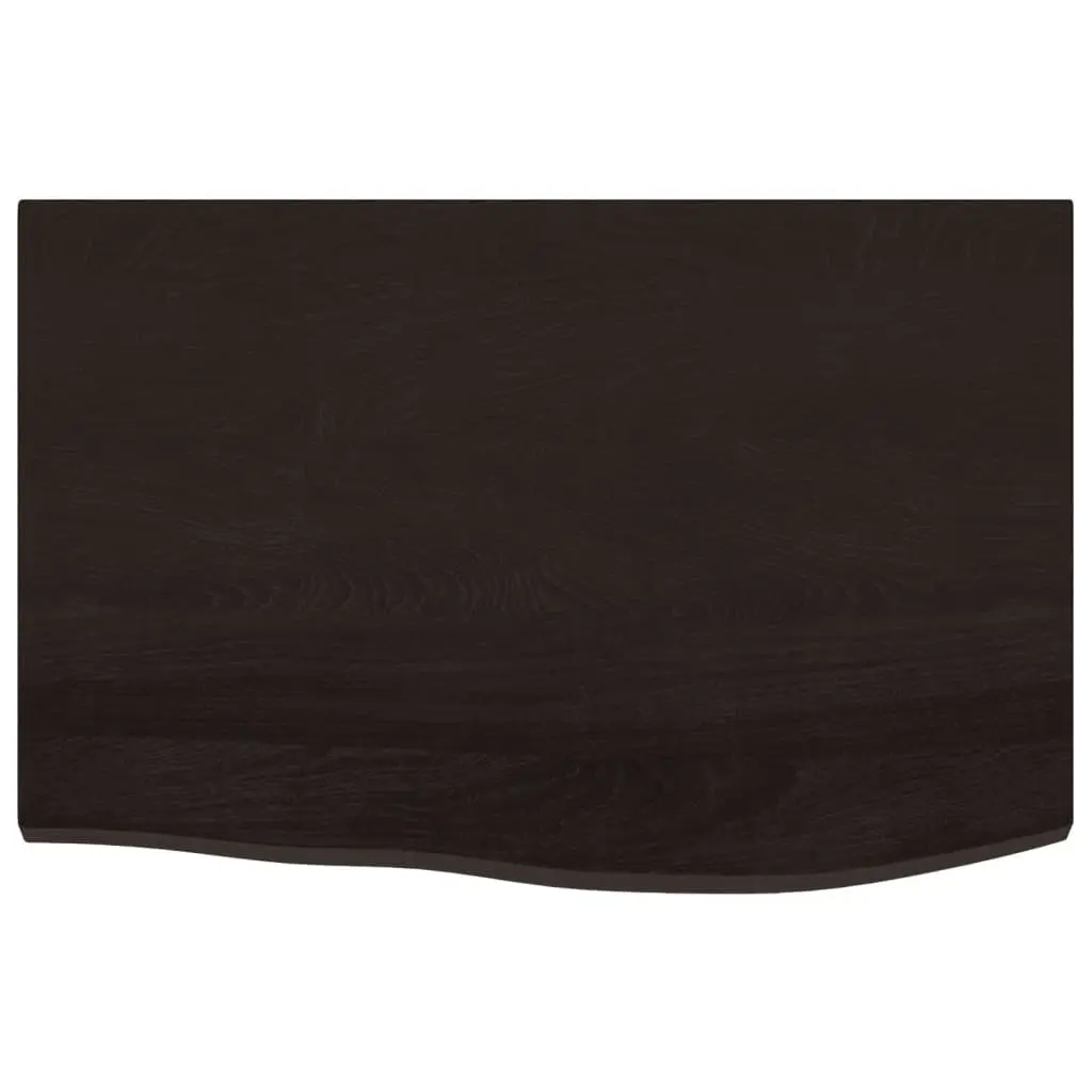Solid Wood 60x40x4cm Bathroom Countertop with Live Edge