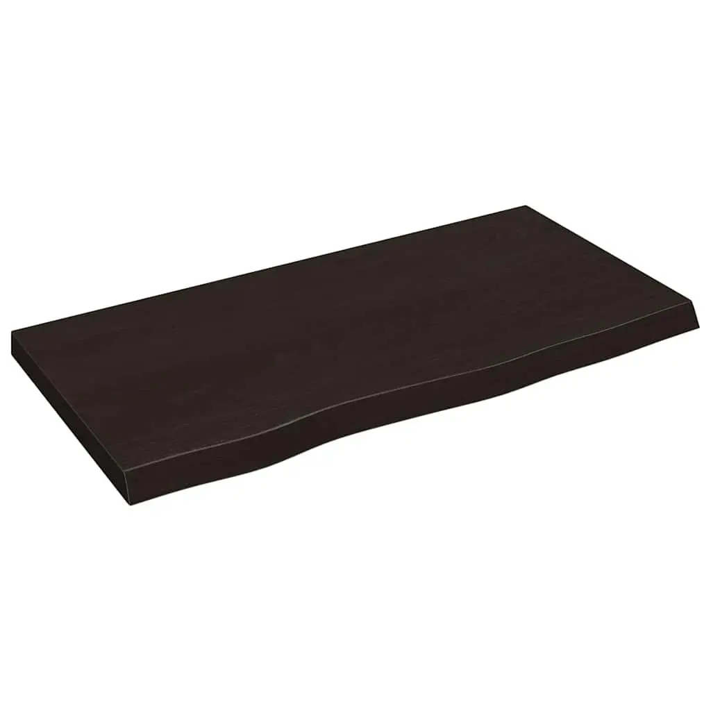 Dark Brown Solid Oak Bathroom Countertop Kitchen Worktop Vanity Top 80x40cm