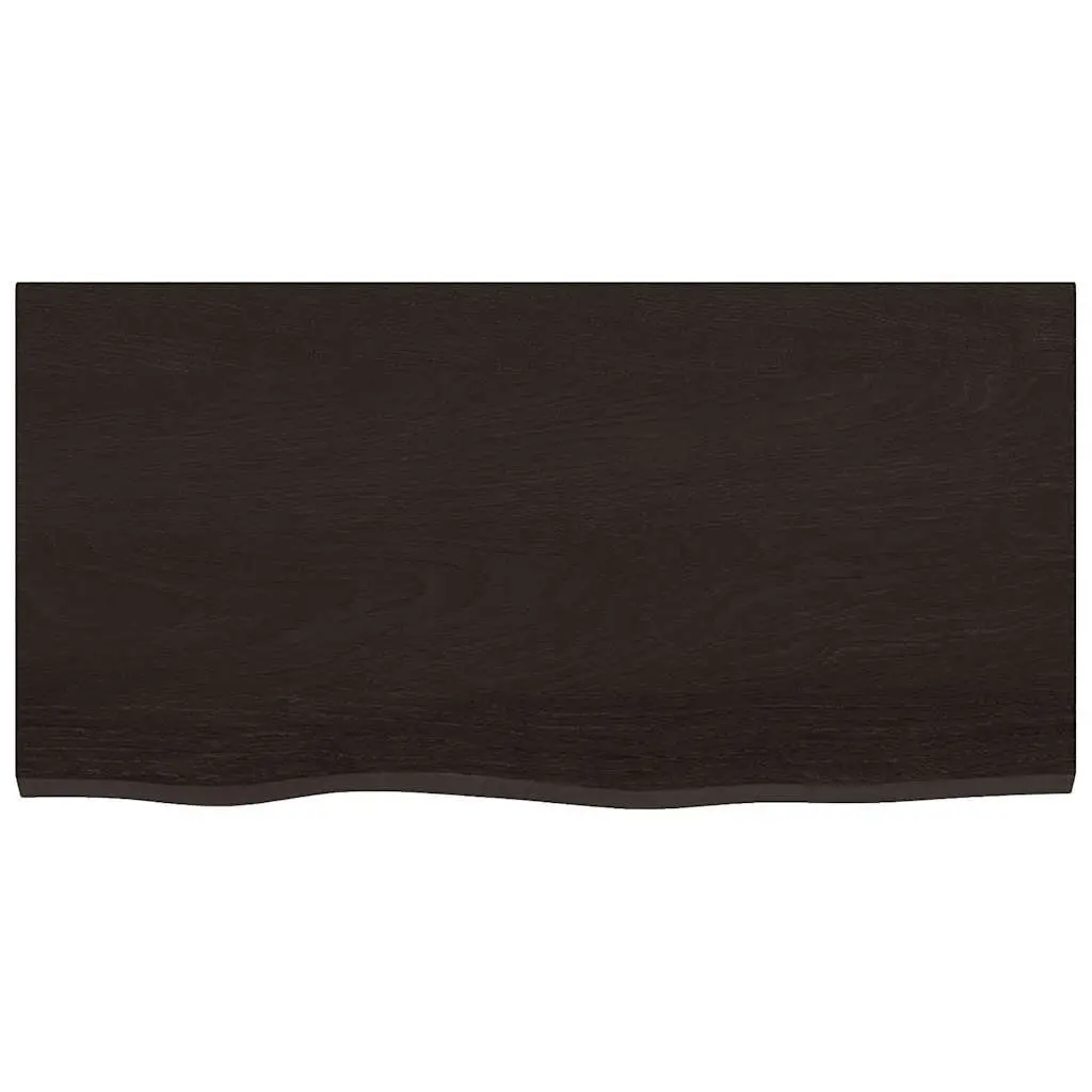Dark Brown Solid Oak Bathroom Countertop Kitchen Worktop Vanity Top 80x40cm