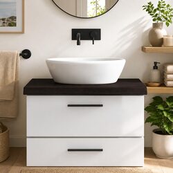 Solid Oak Wooden Bathroom Countertop Vanity Top