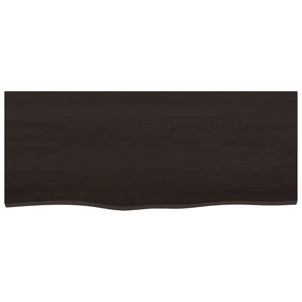 Solid Oak Wood Bathroom Countertop with Live Edge 100x40cm