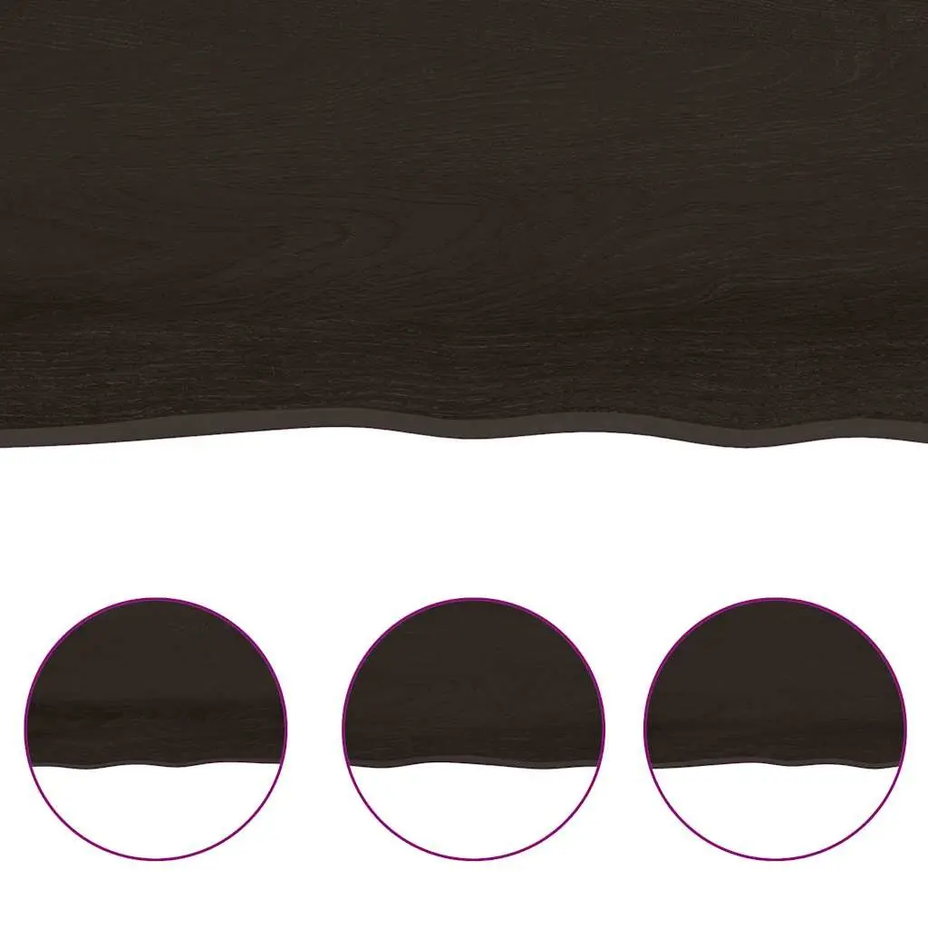 Solid Wood Bathroom Countertop 140x40cm Dark Brown