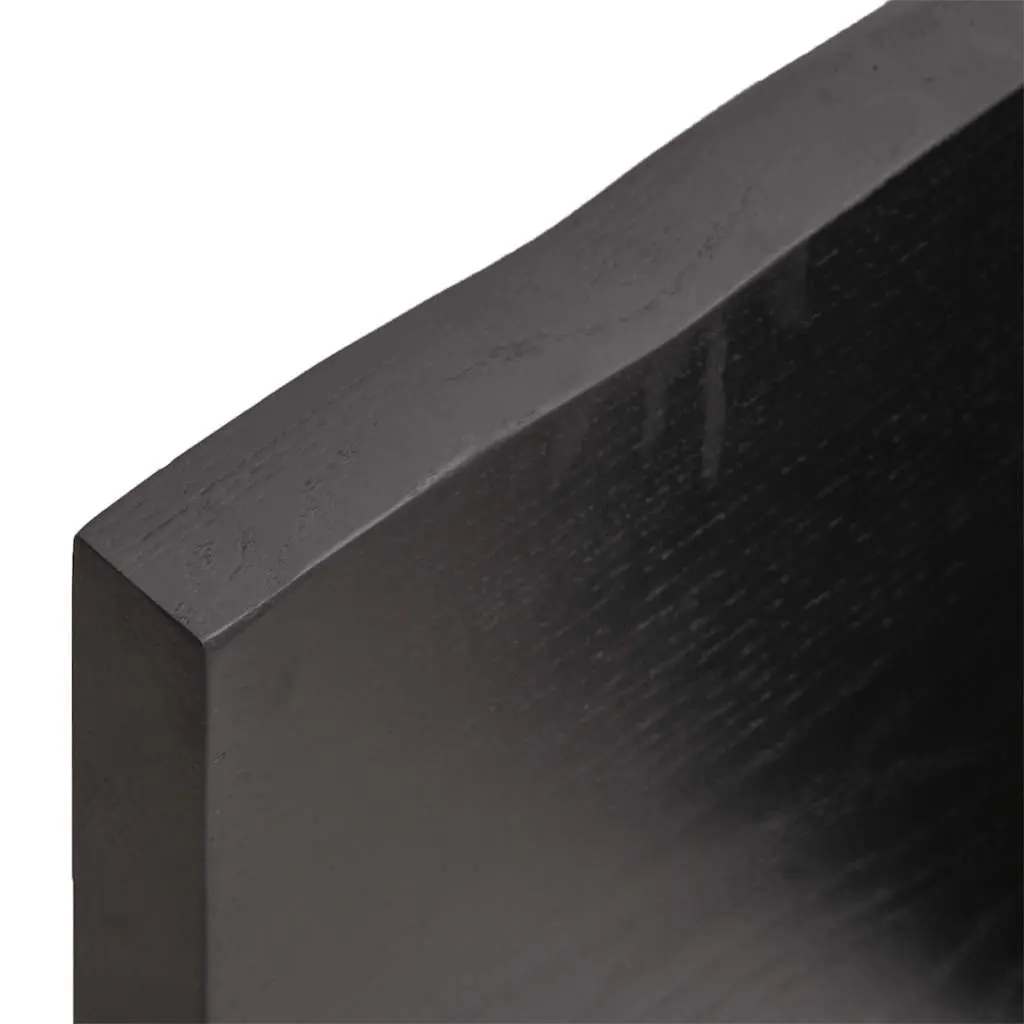 Solid Wood Bathroom Countertop 140x40cm Dark Brown