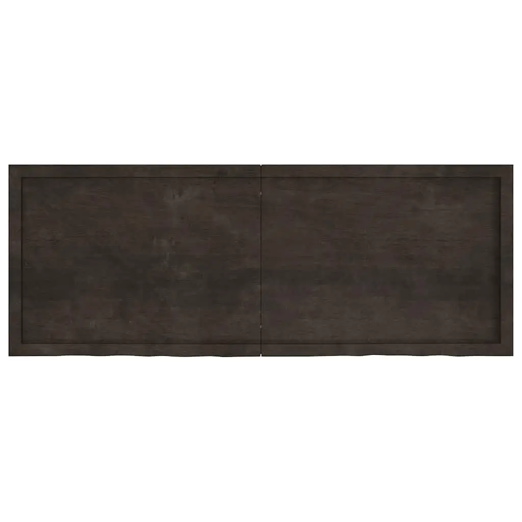 Dark Brown Solid Oak Bathroom Countertop 160x60cm