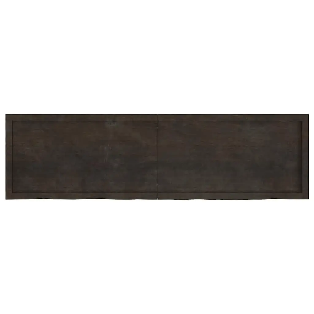 Dark Brown Solid Wood Bathroom Countertop 180x50x4cm