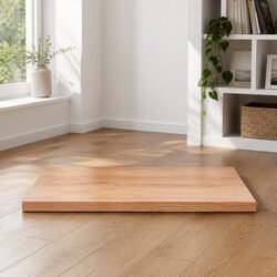 Solid Oak Handcrafted Live Edge Wooden Table Top 80x40x4 cm