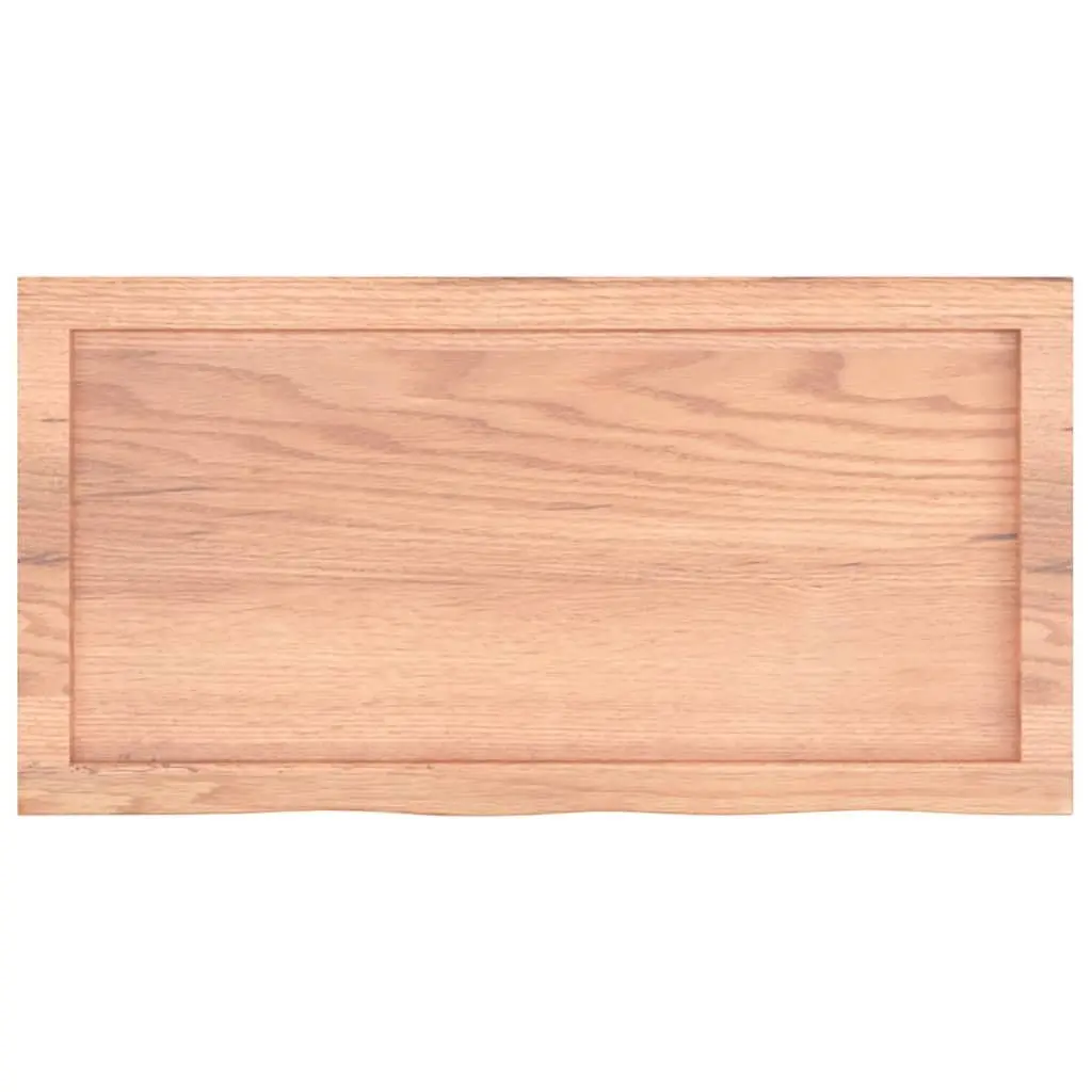 Solid Oak Handcrafted Live Edge Wooden Table Top 80x40x4 cm