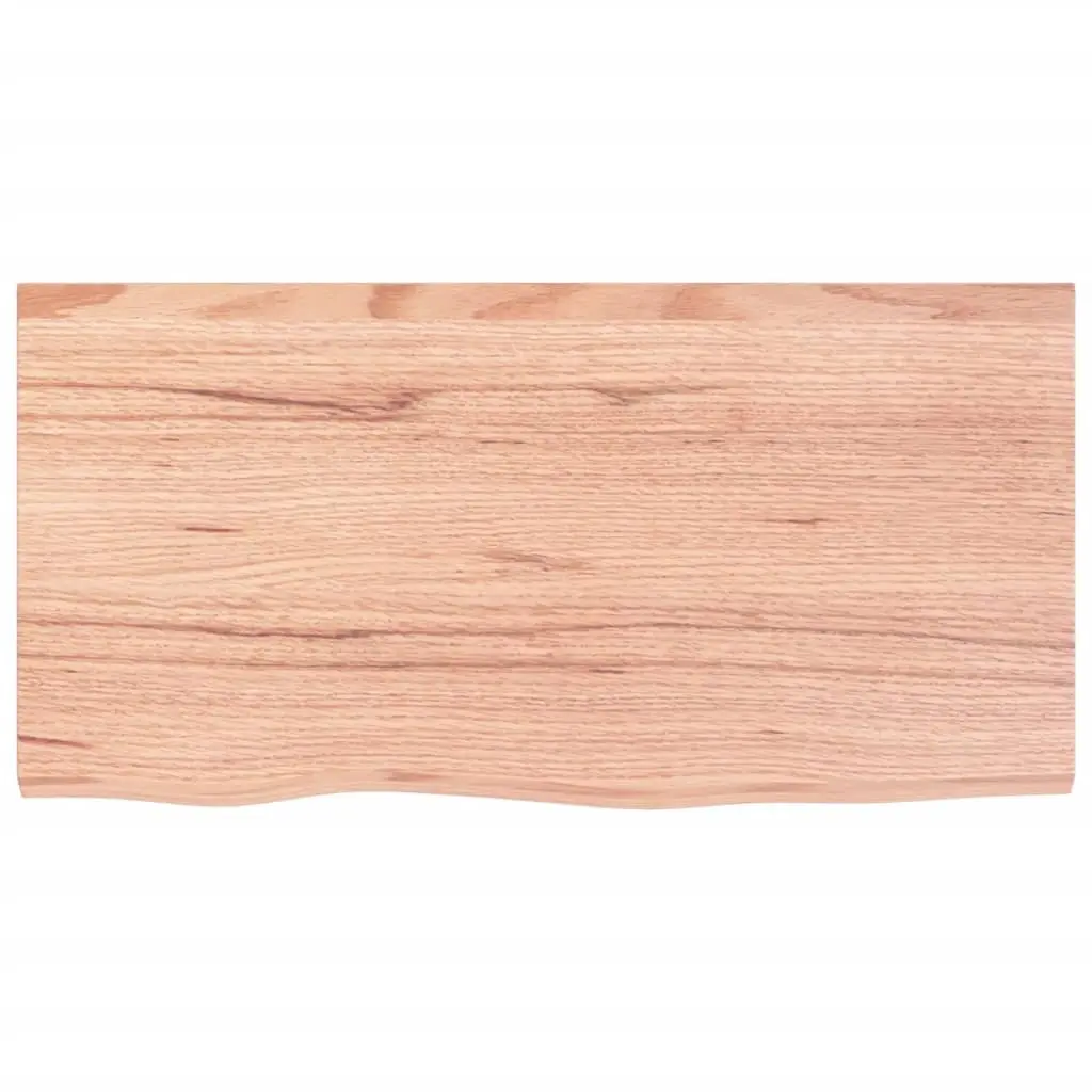 Solid Oak Handcrafted Live Edge Wooden Table Top 80x40x4 cm