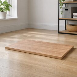 Light Brown Solid Oak Wood Tabletop 80x60x2 cm