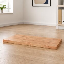 Brown Solid Oak Wood Tabletop 80x60x6 cm for DIY