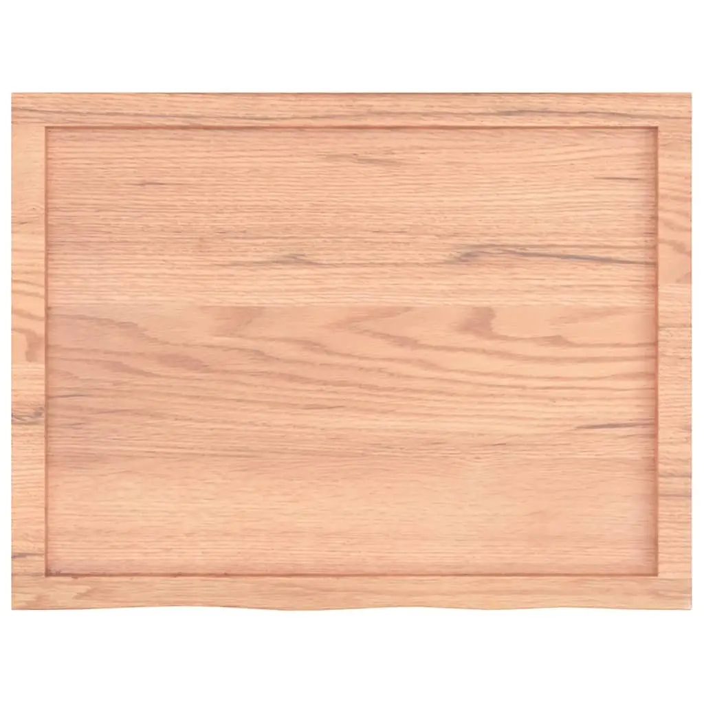 Brown Solid Oak Wood Tabletop 80x60x6 cm for DIY