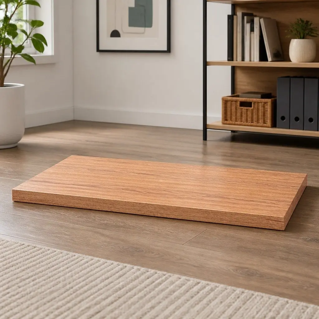 Brown Solid Oak Wooden Table Top 100x50x6 cm