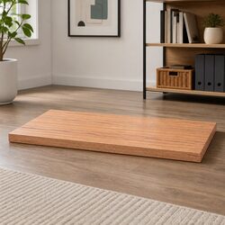 Brown Solid Oak Wooden Table Top 100x50x6 cm