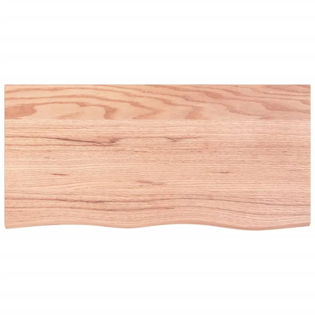 Brown Solid Oak Wooden Table Top 100x50x6 cm
