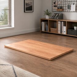 Durable Solid Oak Wood Table Top Brown 100x60x2 cm