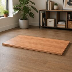 Solid Oak Wooden Table Top with Live Edge 100x60x4 cm