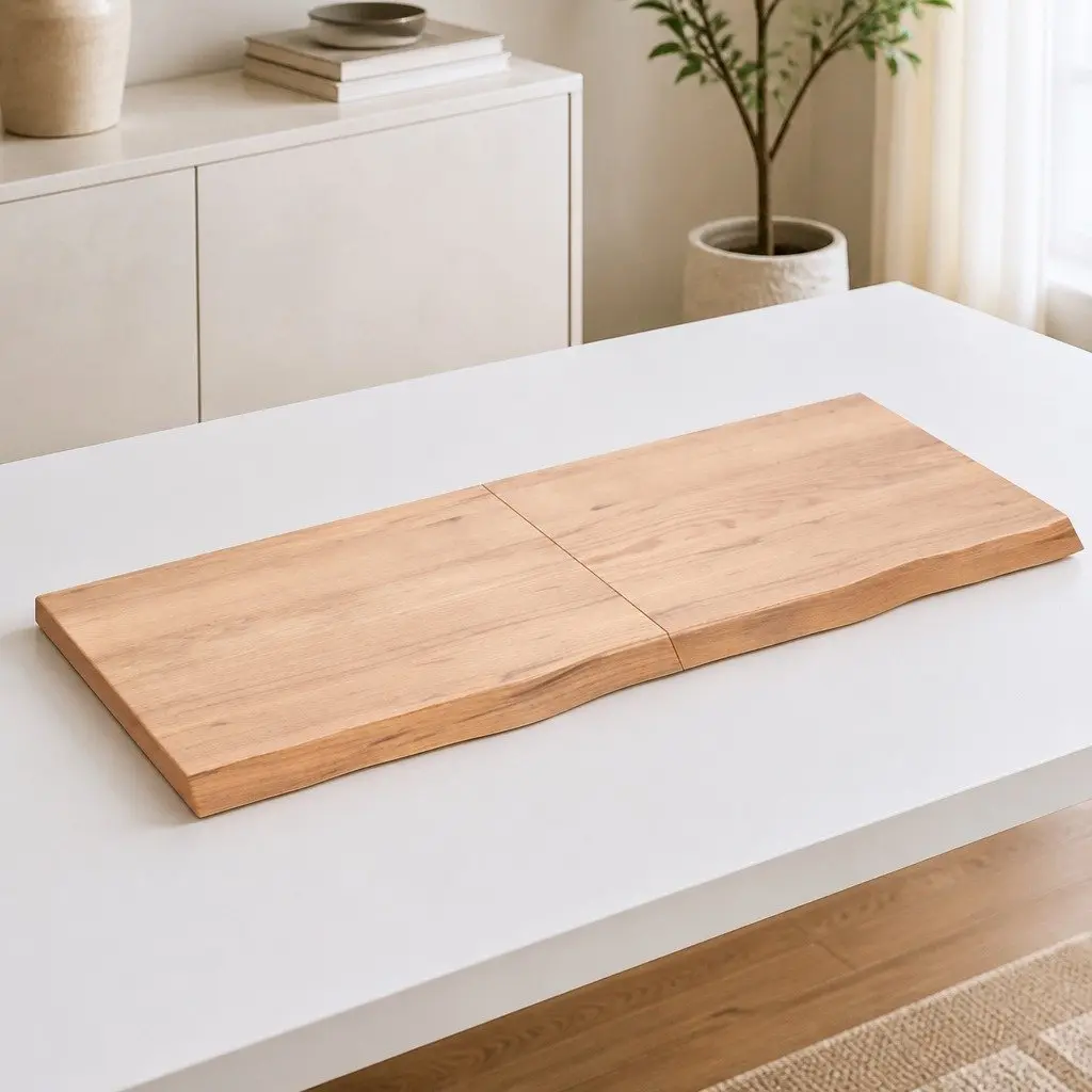 Solid Oak Wood Table Top 120x50cm Brown