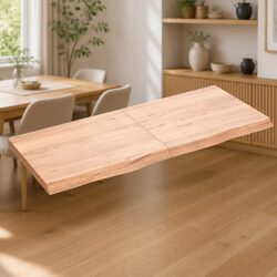 Exceptional Solid Oak Wood Table Top 120x50cm Brown