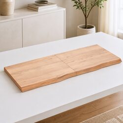 Premium Solid Oak Wood Table Top 120x50cm Brown
