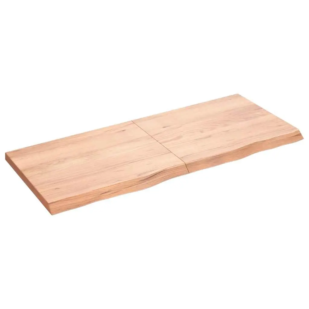 Solid Oak Wood Table Top 120x50cm Brown