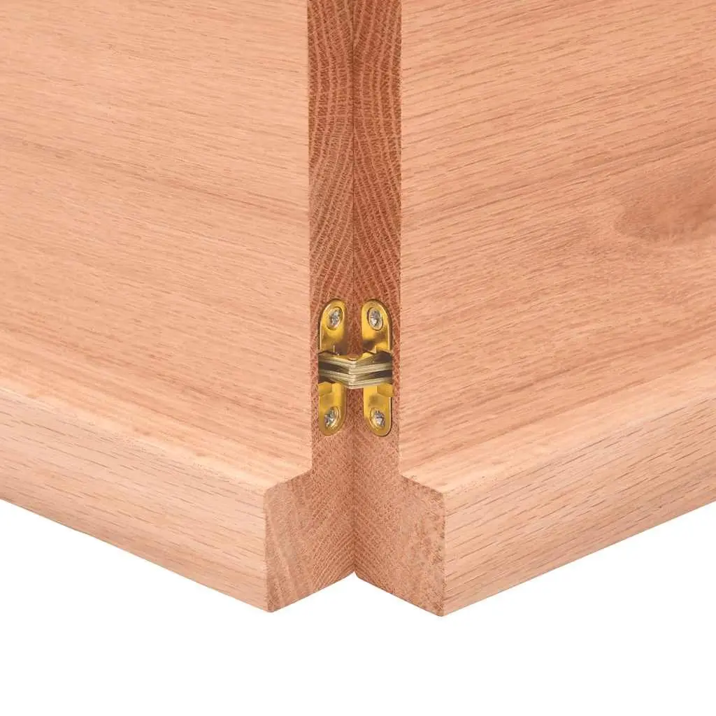Solid Oak Wood Table Top 120x50cm Brown