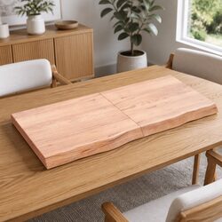 Wooden Table Top Brown Solid Oak 120x60x6 cm Folding Replacement Board