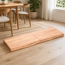 High-Quality Solid Oak Wood Table Top Brown 140x50x6 cm