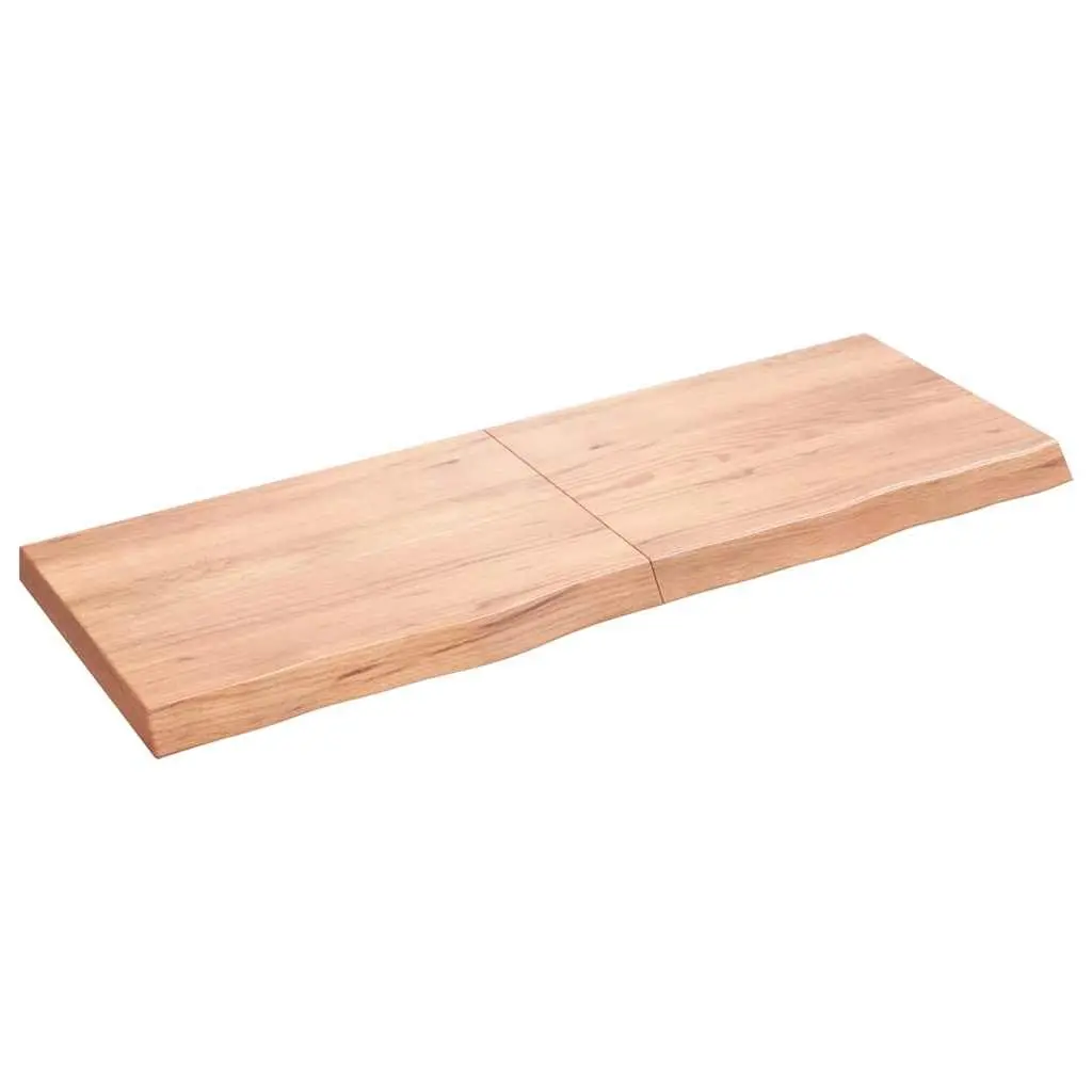 Solid Oak Wood Table Top Brown 140x50x6 cm