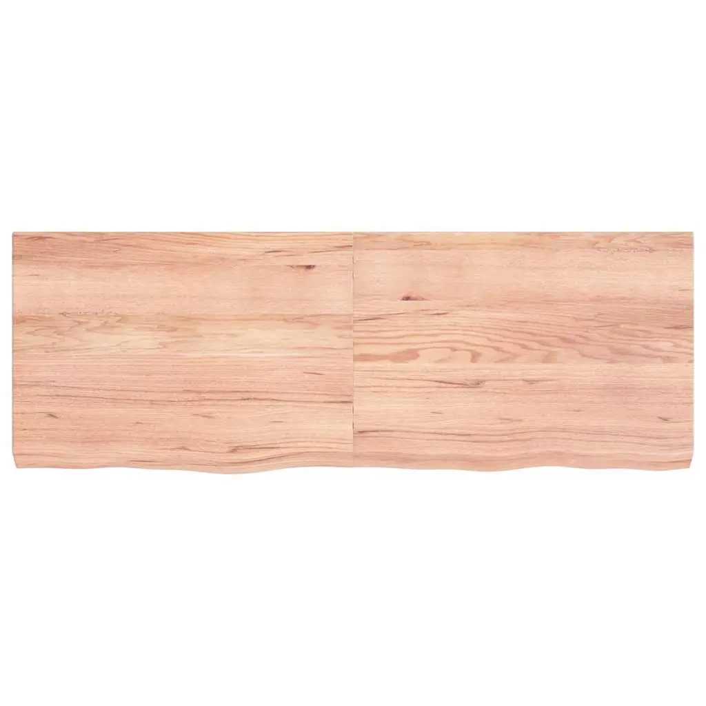 Solid Oak Wood Table Top Brown 140x50x6 cm