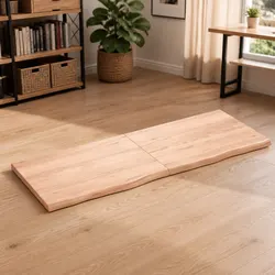 Brown Solid Oak Wood Tabletop 160x60cm for Replacement