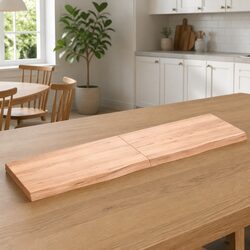 High-Quality Solid Oak Wood Table Top Replacement 180x50x6 cm