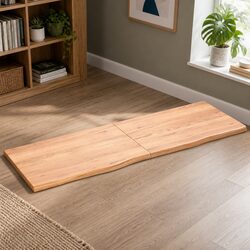 Handcrafted Solid Oak Wood Table Top 180x60x4 cm