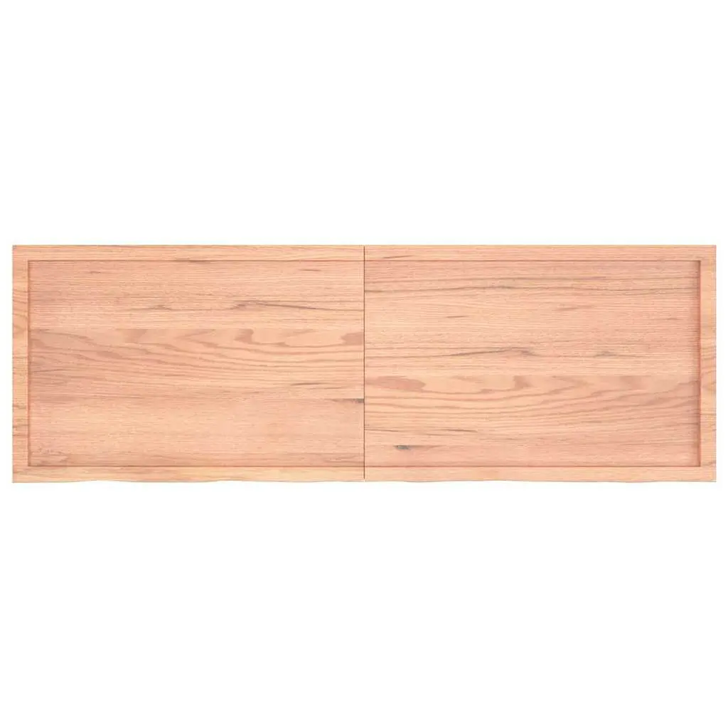 Solid Oak Wood Table Top Brown 180x60x4 cm Folding Treated Natural Live Edge