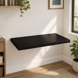 Replacement Kitchen Table Top - Dark Brown Solid Oak 60x40 cm