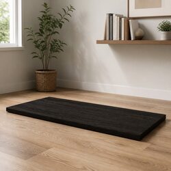 Durable Solid Oak Wooden Table Top with Live Edge 80x40x2 cm