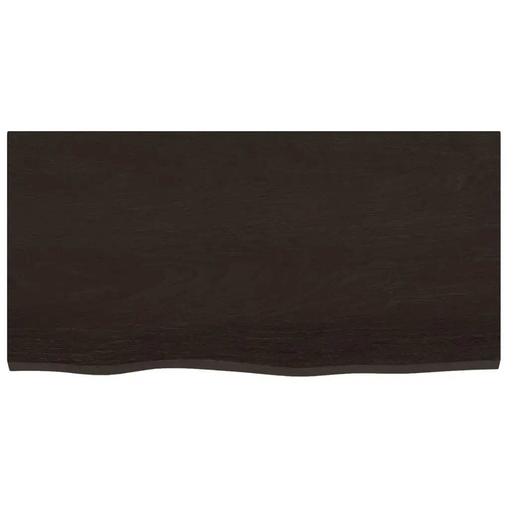 Solid Oak Wooden Table Top 80x40x4 cm Handmade Live Edge