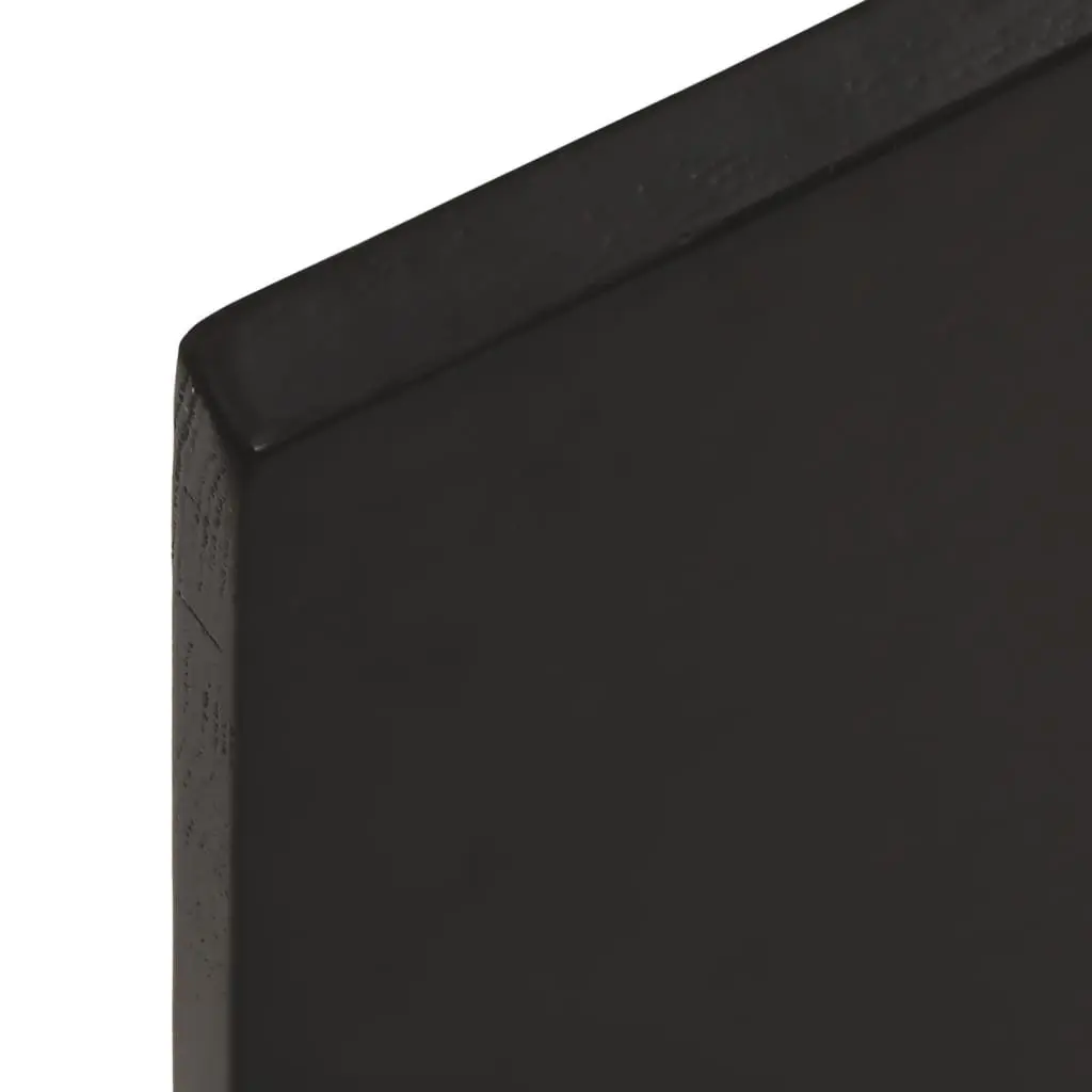 Solid Oak Wood Table Top Dark Brown 80x50x2cm Replacement Desk Surface Treated
