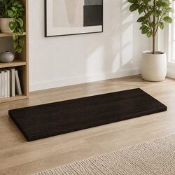 Durable Dark Brown Solid Oak Tabletop 80x50x4 cm