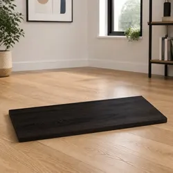 Solid Oak Wooden Table Top in Dark Brown 80x60x2 cm