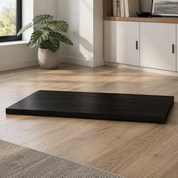 Handcrafted Solid Oak Wood Table Top in Dark Brown 100x40cm