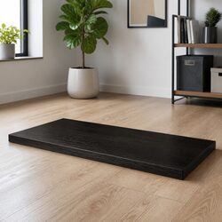 Exceptional Solid Oak Wood Table Top Dark Brown 100x40x6cm