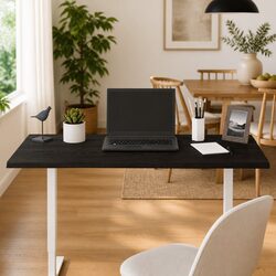 Handcrafted Solid Oak Wood Tabletop - Dark Brown 100x50x2cm