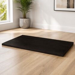 Handcrafted Solid Oak Wood Tabletop - Dark Brown 100x50x2cm