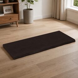 Sturdy Dark Brown Solid Oak Wood Tabletop 120x50cm